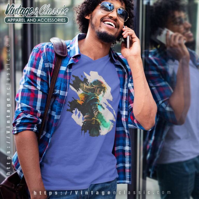 Link Tears Of The Kingdom Shirt Legend Of Zelda V Neck TShirt Link Tears Of The Kingdom Shirt Legend Of Zelda V Neck TShirt