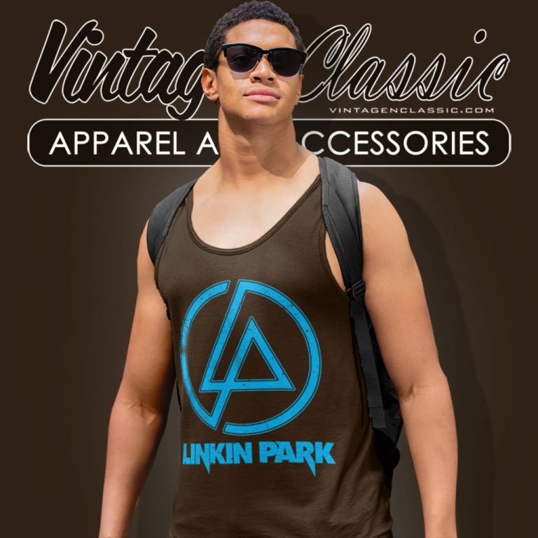 Linkin Park Distressed Logo Tank Top Racerback Linkin Park Distressed Logo Tank Top Racerback