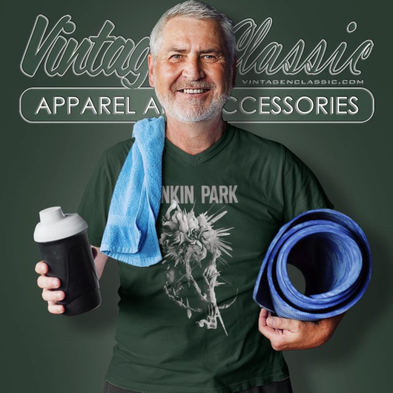 Linkin Park Noir Dark Flower V Neck TShirt Linkin Park Noir Dark Flower V Neck TShirt