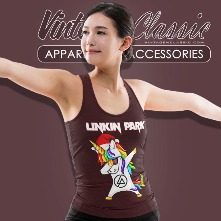 Linkin Park Shirt Dabbing Unicorn Christmas Tank Top Racerback Linkin Park Shirt Dabbing Unicorn Christmas Tank Top Racerback