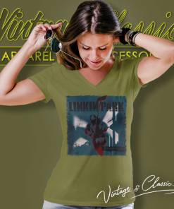 Linkin Park Shirt Hybrid Theory Album V Neck TShirt