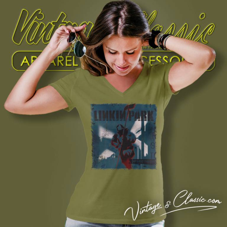 Linkin Park Shirt Hybrid Theory Album V Neck TShirt Linkin Park Shirt Hybrid Theory Album V Neck TShirt