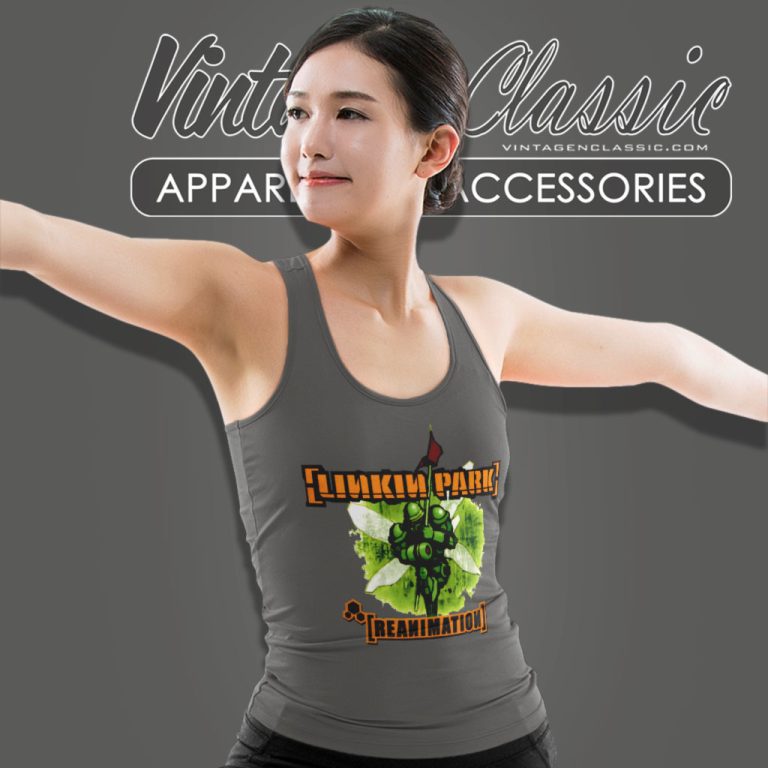 Linkin Park Soldier Animated Tank Top Racerback Linkin Park Soldier Animated Tank Top Racerback