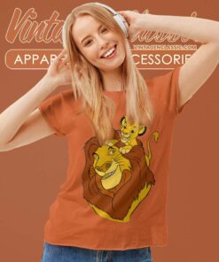 Lion King Simba And Mufasa Father And Son Women TShirt