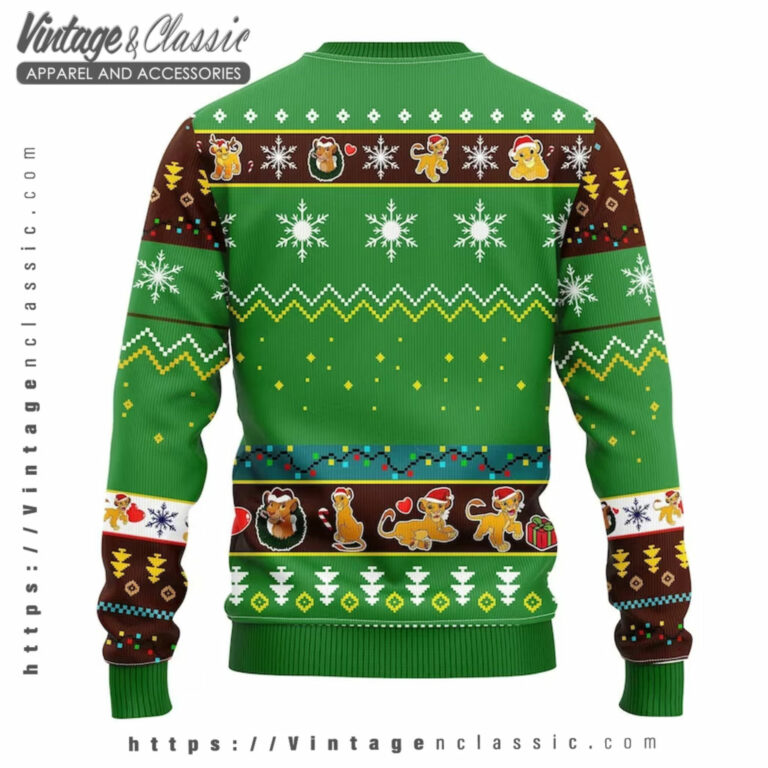 Lion King Simba Santa Ugly Christmas Sweater back Ugly Sweater Lion King Simba Santa Ugly Christmas Sweater back Ugly Sweater
