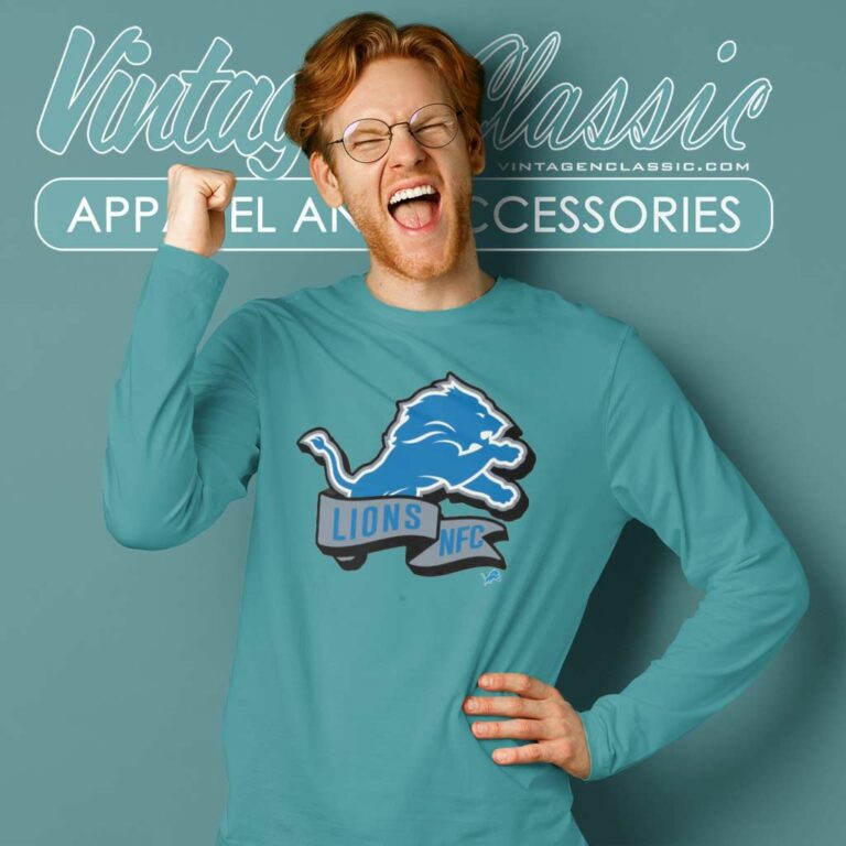 Lions Nfc Nfl Detroit Lions Logo Long Sleeve Tee Lions Nfc Nfl Detroit Lions Logo Long Sleeve Tee