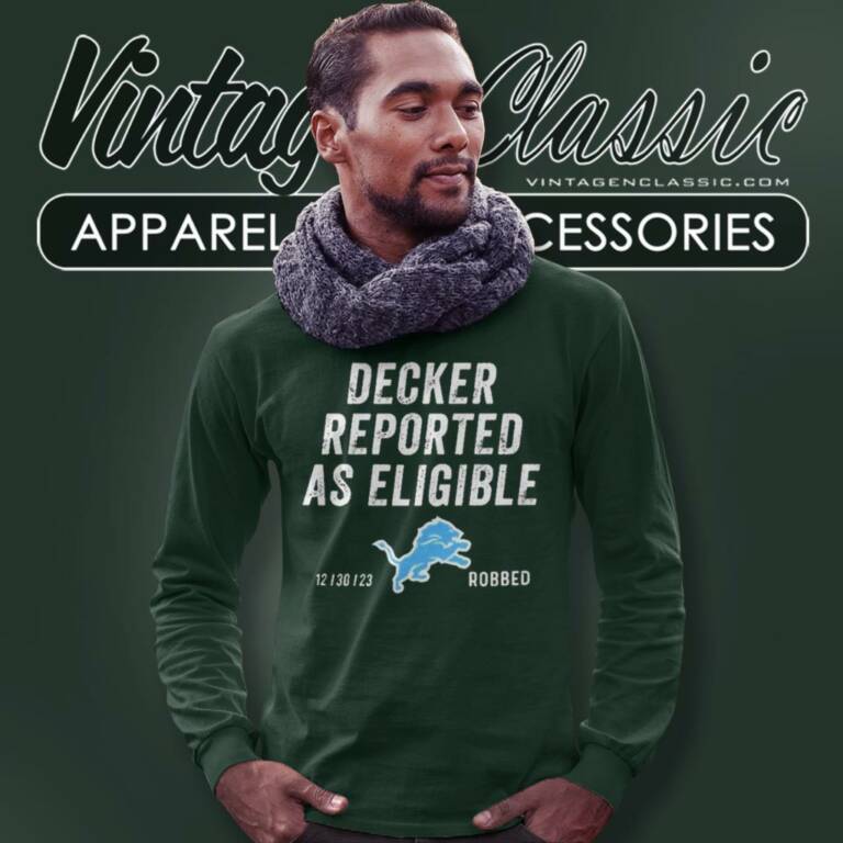 Lions Robbed Decker Reported As Eligible 2023 Long Sleeve Tee Lions Robbed Decker Reported As Eligible 2023 Long Sleeve Tee