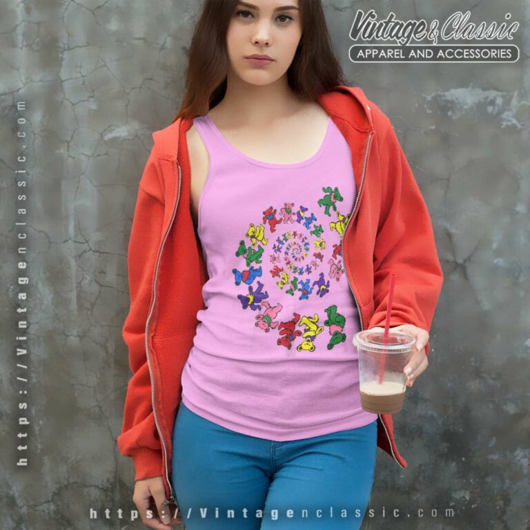 Liquid Blue Grateful Dead Spiral Bears Tank Top Racerback Liquid Blue Grateful Dead Spiral Bears Tank Top Racerback