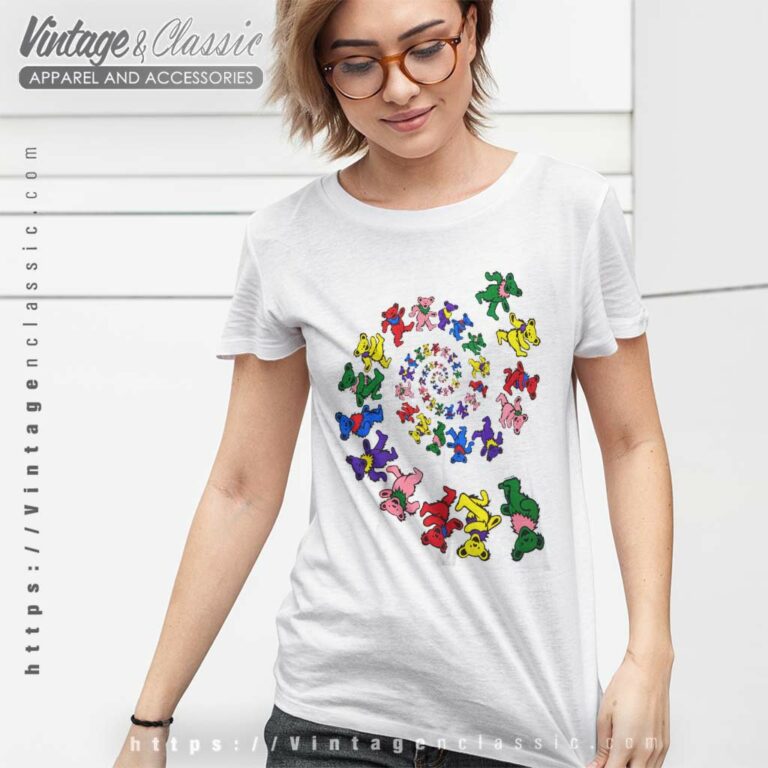 Liquid Blue Grateful Dead Spiral Bears Women TShirt Liquid Blue Grateful Dead Spiral Bears Women TShirt