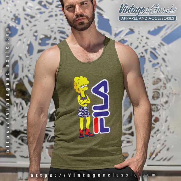 Lisa Simpson Fila Tank Top Racerback Lisa Simpson Fila Tank Top Racerback