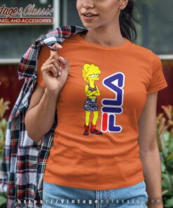 Lisa Simpson Fila Shirt 6 Lisa Simpson Fila Women TShirt