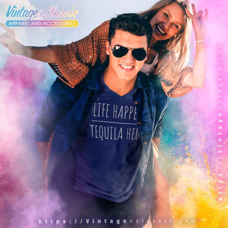 Live Happens Tequila Helps V Neck TShirt Live Happens Tequila Helps V Neck TShirt