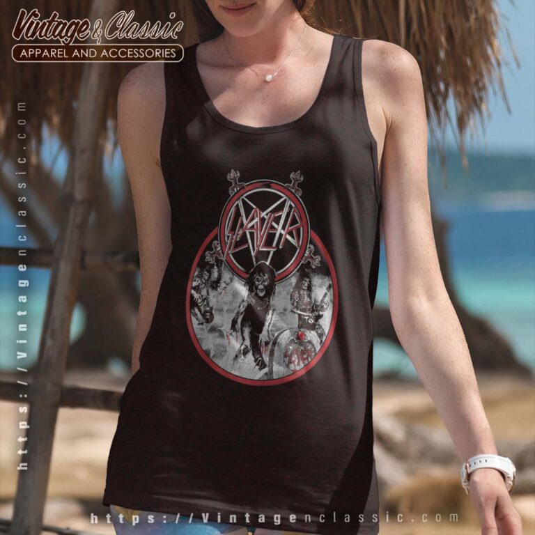 Live Undead Album Cover Slayer Shirt Raceback Tank Live Undead Album Cover Slayer Shirt Raceback Tank