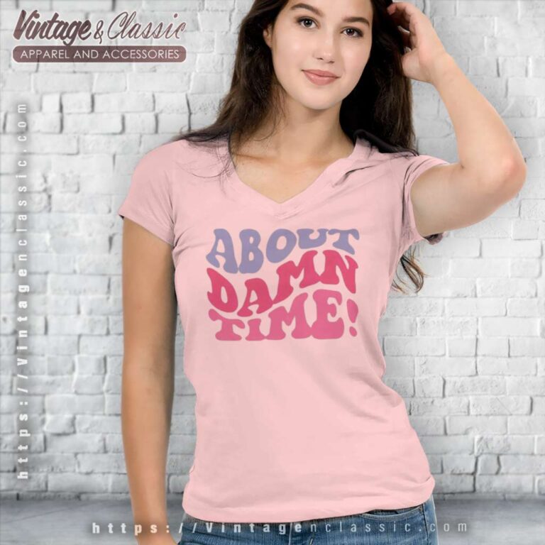 Lizzo About Damn Time Comfort Colors V Neck TShirt Lizzo About Damn Time Comfort Colors V Neck TShirt