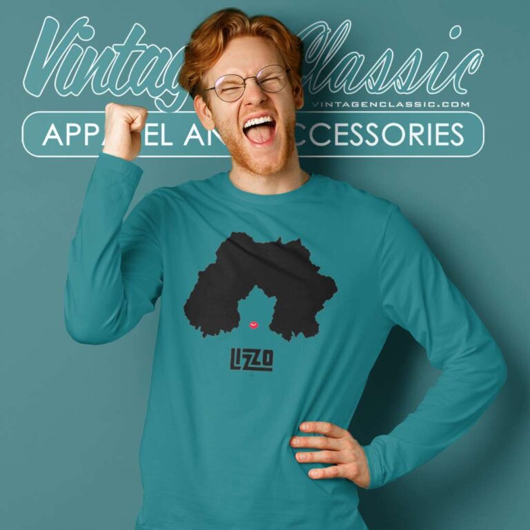 Lizzo Pop Singer Shirt Big Hair Bling Lips Long Sleeve Tee Lizzo Pop Singer Shirt Big Hair Bling Lips Long Sleeve Tee