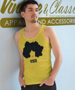 Lizzo Pop Singer Shirt Big Hair Bling Lips Tank Top Racerback