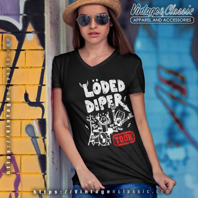 Loded Diper Tour 2023 V Neck TShirt Loded Diper Tour 2023 V Neck TShirt