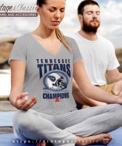 Logo 7 Vintage Tennessee Titans V Neck TShirt