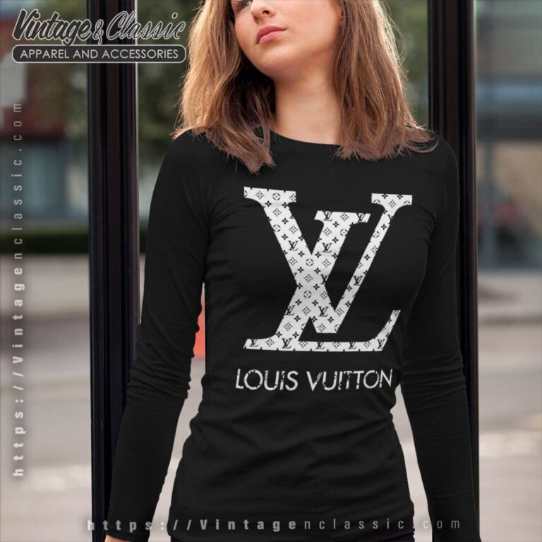 Logo Louis Vuitton LV Classic Long Sleeve Tee Logo Louis Vuitton LV Classic Long Sleeve Tee