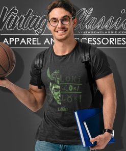 Loki Split Face Loki Logo Stack T Shirt