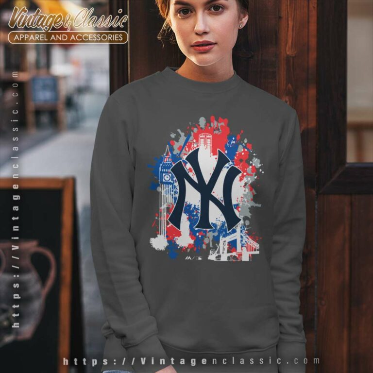 London Series Splatter New York Yankees Sweatshirt London Series Splatter New York Yankees Sweatshirt