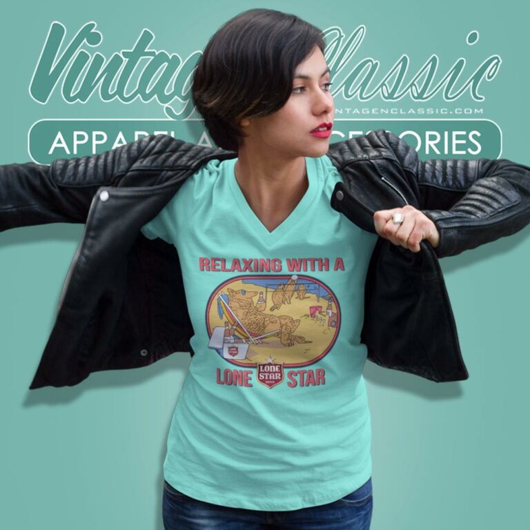 Lone Star Beer Shirt Relaxing With A Lone Star V Neck TShirt Lone Star Beer Shirt Relaxing With A Lone Star V Neck TShirt