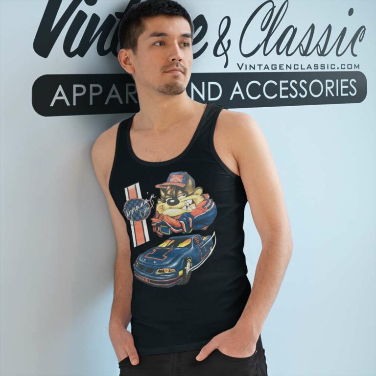 Looney Toons Tazmanian Devil Nascar Tank Top Racerback Looney Toons Tazmanian Devil Nascar Tank Top Racerback