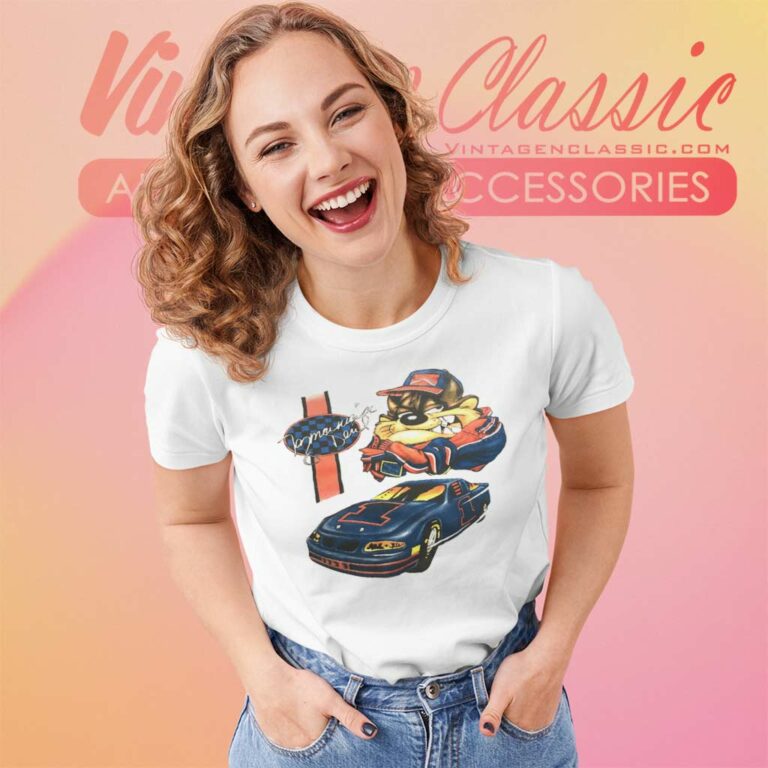 Looney Toons Tazmanian Devil Nascar Women TShirt Looney Toons Tazmanian Devil Nascar Women TShirt