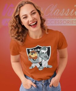 Looney Tunes Bugs And Taz Las Vegas Raiders Women TShirt