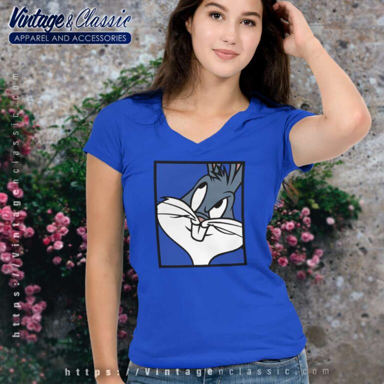 Looney Tunes Bugs Bunny Graphic V Neck TShirt Looney Tunes Bugs Bunny Graphic V Neck TShirt