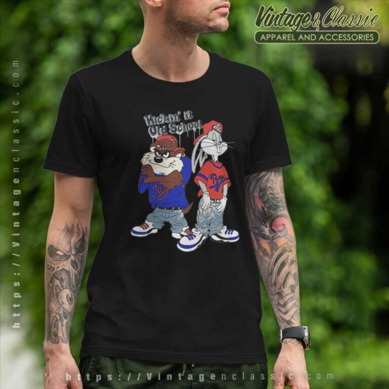 Looney Tunes Bugs Bunny Kickin It Old School T Shirt Looney Tunes Bugs Bunny Kickin It Old School T Shirt