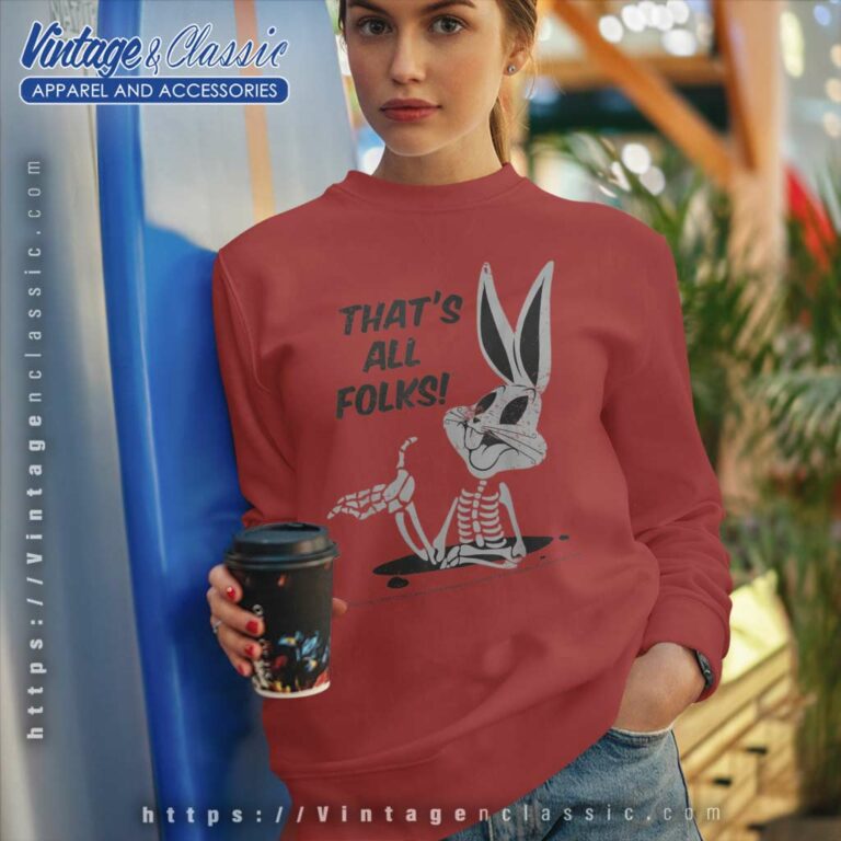Looney Tunes Bugs Bunny Thats All Folks Sweatshirt Looney Tunes Bugs Bunny Thats All Folks Sweatshirt