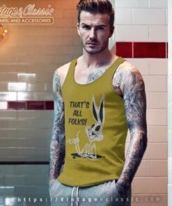 Looney Tunes Bugs Bunny Thats All Folks Tank Top Racerback