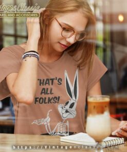 Looney Tunes Bugs Bunny Thats All Folks Women TShirt