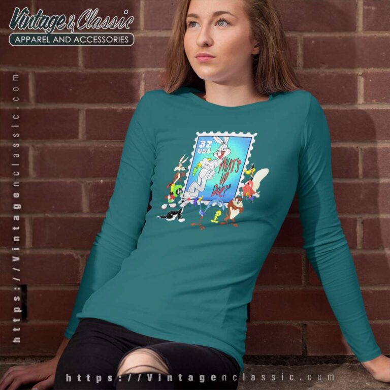 Looney Tunes Bugs Bunny Whats Up Doc Long Sleeve Tee 1 Looney Tunes Bugs Bunny Whats Up Doc Long Sleeve Tee 1