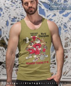 Looney Tunes Cartoon Chicago Bulls 3 Peat Tank Top Racerback