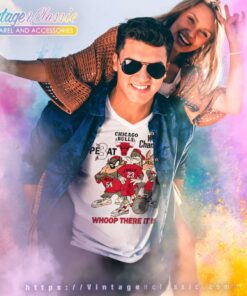 Looney Tunes Cartoon Chicago Bulls 3 Peat V Neck TShirt