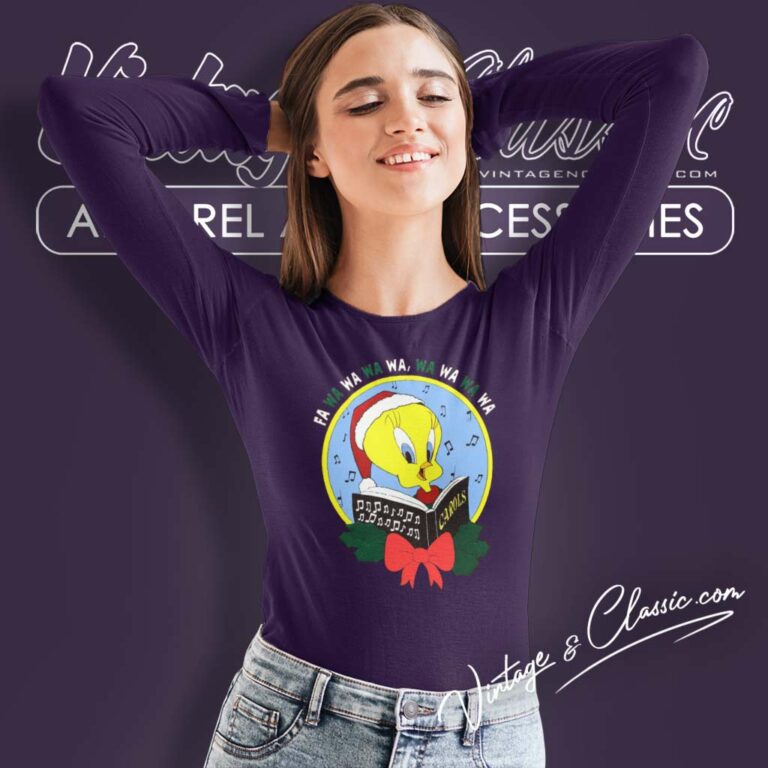 Looney Tunes Christmas Carol Song Long Sleeve Tee Looney Tunes Christmas Carol Song Long Sleeve Tee