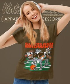 Looney Tunes Friends Cleveland Browns Shirt Women T shirt
