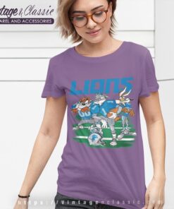 Looney Tunes Friends Detroit Lions Shirt Women T shirt