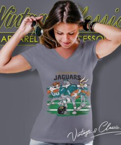 Looney Tunes Friends Jacksonville Jaguars Shirt V Neck TShirt