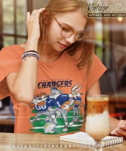 Looney Tunes Friends Los Angeles Chargers Shirt Women T shirt