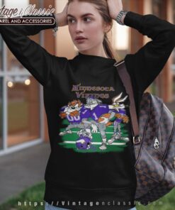 Looney Tunes Friends Minnesota Vikings Shirt Sweatshirt