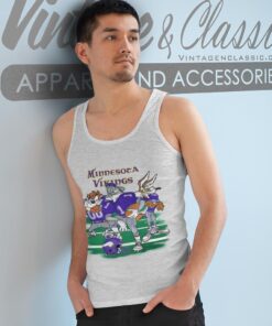 Looney Tunes Friends Minnesota Vikings Shirt Tank Top Racerback