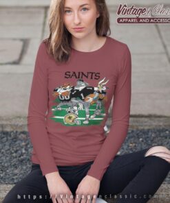 Looney Tunes Friends New Orleans Saints Shirt Long Sleeve Tee