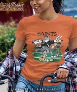 Looney Tunes Friends New Orleans Saints Shirt Women T shirt
