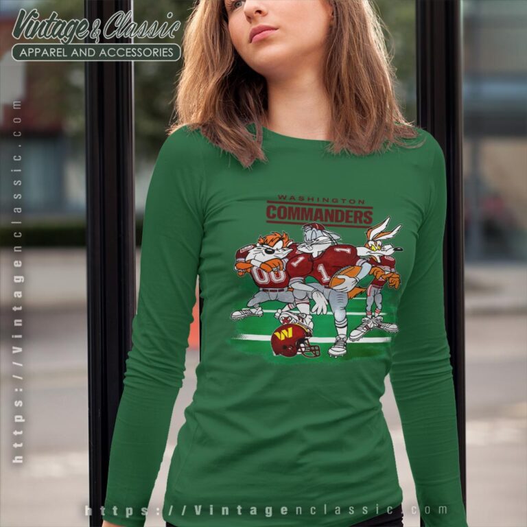 Looney Tunes Friends Washington Commanders Shirt Long Sleeve Tee Looney Tunes Friends Washington Commanders Shirt Long Sleeve Tee