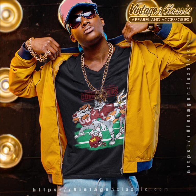 Looney Tunes Friends Washington Commanders Shirt V Neck TShirt Looney Tunes Friends Washington Commanders Shirt V Neck TShirt