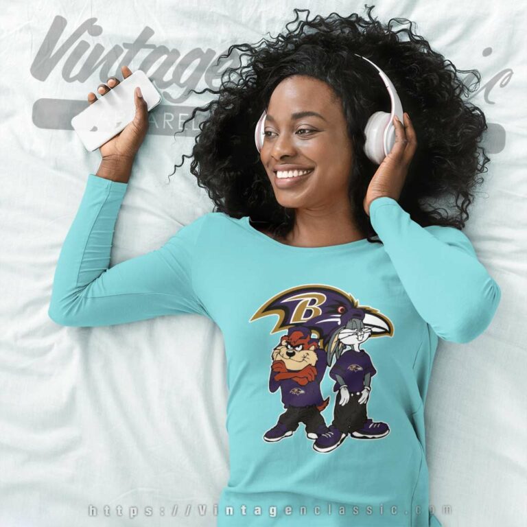 Looney Tunes Hip Hop Baltimore Ravens Long Sleeve Tee Looney Tunes Hip Hop Baltimore Ravens Long Sleeve Tee