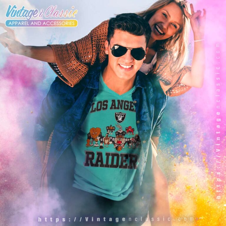 Looney Tunes Los Angeles Raiders V Neck TShirt Looney Tunes Los Angeles Raiders V Neck TShirt